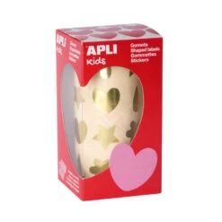 Herz, Stern, Blume, Tropfenförmige Aufkleber Gold