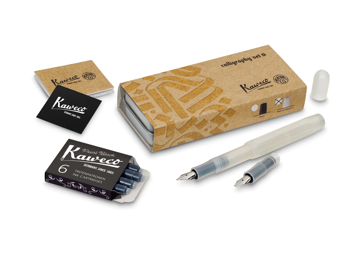 Kaweco KALLIGRAFIE SPORT Set "S" Natural Coconut 1 Kaweco KALLIGRAFIE SPORT Set "S" Natural Coconut